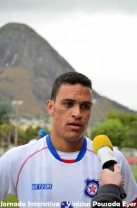 Atleta marcou tês gols, e foi o artilheiro do Friburguense na competição (Foto: Vinicius Pousada)